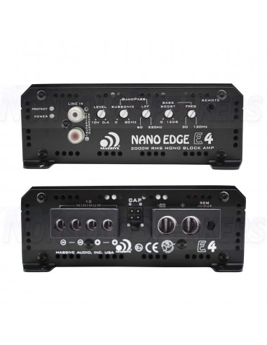 Massive Audio E4- 4000w Mono Amplifier (Built-In OEM Line Converter)