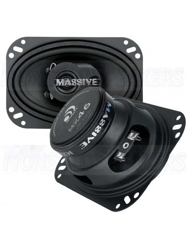 Massive Audio MX46 - 4"x6" 2-Way 40 Watts RMS Coaxial Speakers