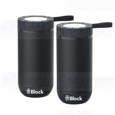 BLOCK AUDIO CONNECT:TWO Stereo Bluetooth Speaker Set Black