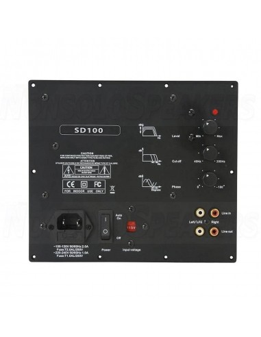 Luxus Audio SD100 - Class D recessed amplifier for 100W @ 4ohm subwoofer