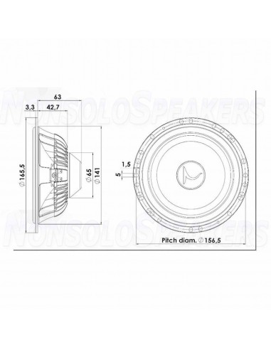 Scan-Speak 16W/4434G00 Car Mid-range Woofer