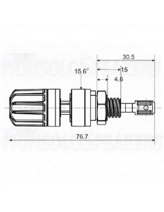 WBT-0708 AG - Silver Pole Terminal Pole -Ø17mm - Gold 2