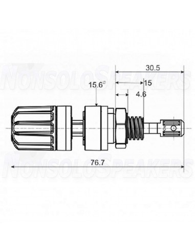 WBT-0708 AG - Silver Pole Terminal Pole -Ø17mm - Gold