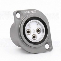 VIBORG CF201 (G) Female 3 Poles XLR Socket Silver