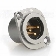 VIBORG CM201 (G) Male 3 Poles XLR Socket Gold