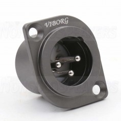VIBORG CM201 (G) Male 3 Poles XLR Socket Gold