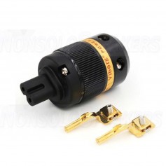 VIBORG VF508g IEC C8 Connector Pure Copper Ø19mm gold