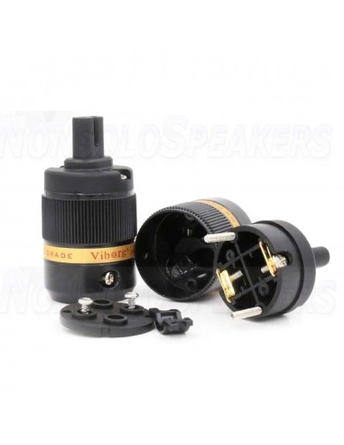 VIBORG VF508g IEC C8 Connector Pure Copper Ø19mm gold