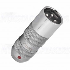 VIBORG XM-202R Rhodium Plated Pure Copper 3 Way Male XLR Connector Ø11mm
