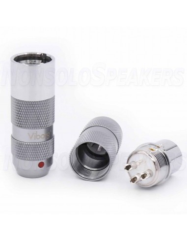 VIBORG XM-202R Rhodium Plated Pure Copper 3 Way Male XLR Connector Ø11mm
