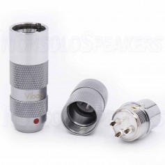 VIBORG XM-202R Rhodium Plated Pure Copper 3 Way Male XLR Connector Ø11mm