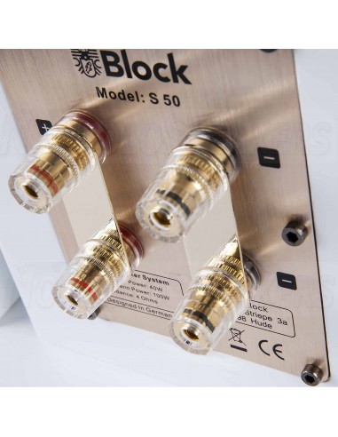 Block Audio S-50 white compact speakers