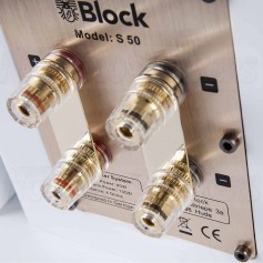 Block Audio S-50 white compact speakers
