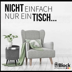Block STOCKHOLM Bluetooth speaker table white