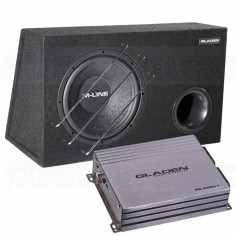Gladen sub pack 2 M12VB + rc600c1 mono amplifier