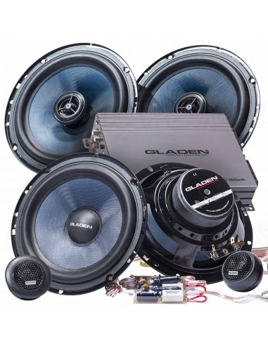 Gladen alpha 165 pack 1 plus  kit + coaxial + amp