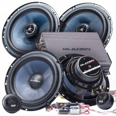 Gladen alpha 165 pack 1 plus  kit + coaxial + amp