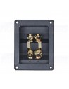 VS06 Rectangular plate bi-wiring screw terminals Gold - 96x123mm