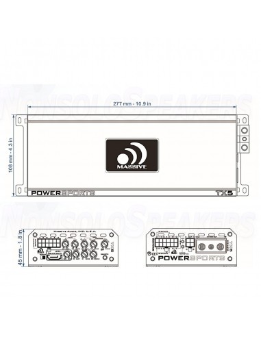 MASSIVE AUDIO TX5 120 WATTS RMS X 4 + 300 W