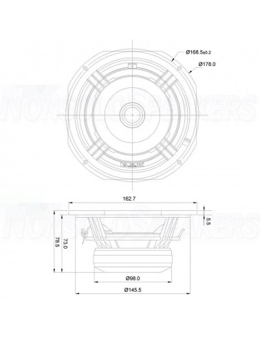 SB Acoustics NERO-6MRN150D 8 ohm, 6 inch