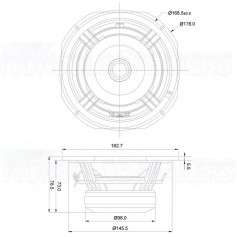 SB Acoustics NERO-6MRN150D 8 ohm, 6 inch