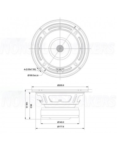 SB Audience BIANCO-8MW125  8 ohm  8 inch