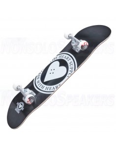 Heart Supply Logo Complete Skateboard Badge Black 8" 2