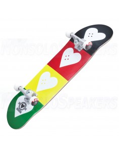 Heart Supply Logo Complete Skateboard Quad Rasta 8.25" 2