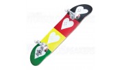 Heart Supply Logo Complete Skateboard Quad Rasta 8.25"