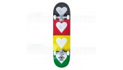 Heart Supply Logo Complete Skateboard Quad Rasta 8.25"