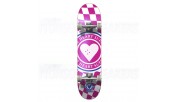Heart Supply Insignia Check Complete Skateboard Pink 7.75"