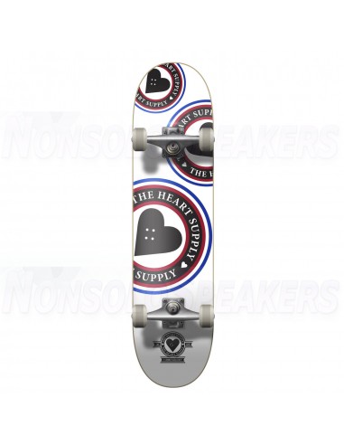 Heart Supply Orbit Logo Complete Skateboard White 8"
