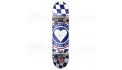 Heart Supply Insignia Check Complete Skateboard Blue 8"