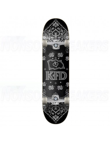 KFD Bandana Complete Skateboard Black 8"