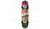 RAD Checkers Progressive Complete Skateboard Rasta 8"