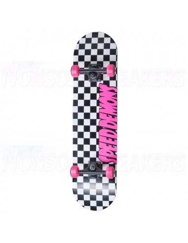 Speed Demons Checkers Complete Skateboard Checkers Pink 7.75"