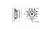 Monacor 5-512/C8/25RP High-end hi-fi woofer 50 W 8 Ω