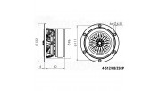 Monacor 4-512/C8/25RP High-end hi-fi woofer 40 W 8 Ω