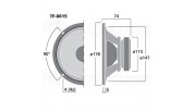 Monacor TF-0615 PA bass-midrange 100 W 8 Ω