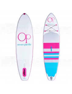 Ocean Pacific Malibu All Round 10'6 Inflatable Paddle Board White/Grey/Pink 2