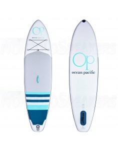 Ocean Pacific Malibu All Round Inflatable Paddle Board White/Grey/Teal 2