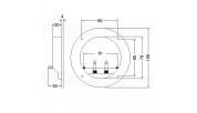 Binding post Terminal T105 Round plate Wire Gold- Ø105 mm