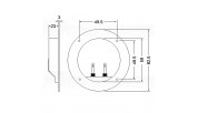 Binding post Terminal T82 Round plate Wire Gold- Ø82 mm