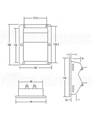 Binding post T150/130 Terminal Wire Gold - 150x130 mm