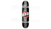 RAD Checker Stripe Complete Skateboard Black 7.25"