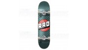RAD Checkers Progressive Complete Skateboard Black/Teal 7.25"
