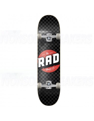 RAD Checkers Progressive Complete Skateboard Black/Grey