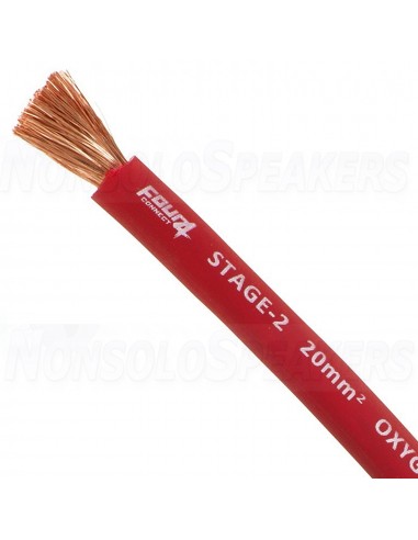 FOUR Connect 4-800213 STAGE2 20mm2 OFC Power Cable Red 50m