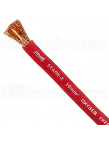 FOUR Connect 4-800112 STAGE2 10mm2 OFC Power Cable Red 50m