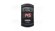 FOUR Connect 4-600157 Waterprof USB-Charger With Voltage Display